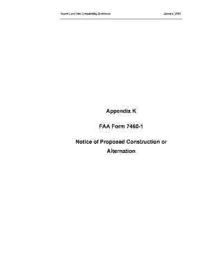 FAA Form 7460-1 Notice of Proposed Construction or Alteration