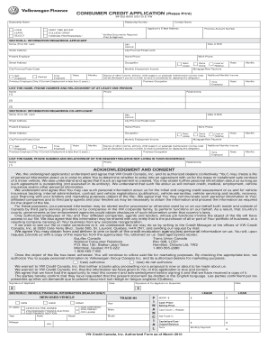 Consumer Credit Application