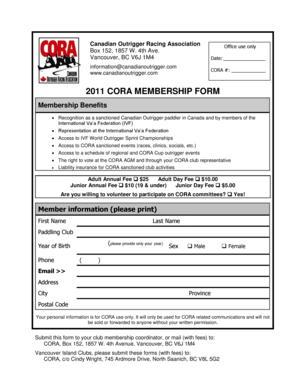 CORA Membership Form