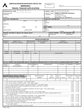 Travel Trailer Application