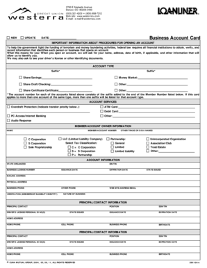 Business Account Card