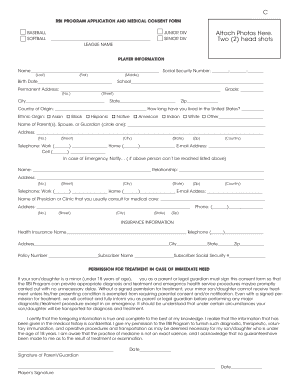 rbi program medical consent form