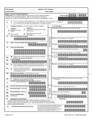 FCC Form 471 Discount Funding Request