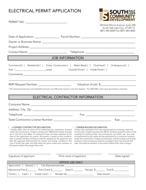 Electrical Permit Application