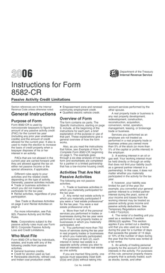 Instructions for Form 8582-CR