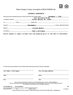 PGCAR General Addendum