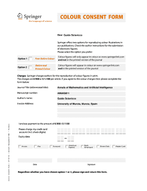 Springer Consent to Publish & Transfer of Copyright Form