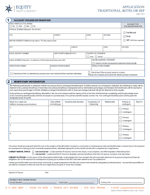 IRA Account Application Form