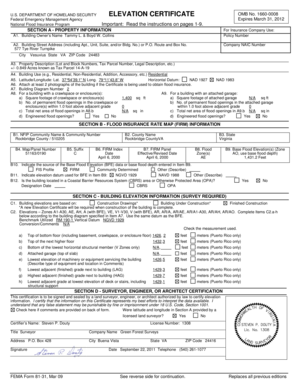 Elevation Certificate