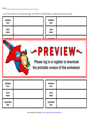 standard form expanded form word form