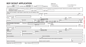 Boy Scout Application Form