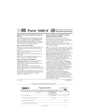 IRS Form 1040-V 2005