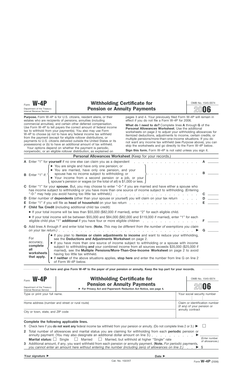 IRS Form W-4P 2006