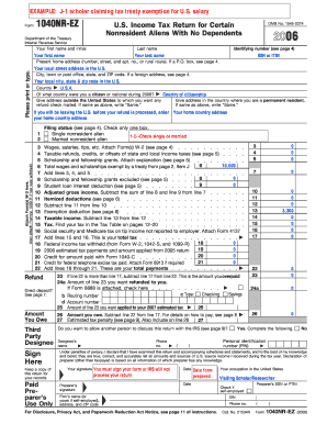 form 1040nr ez
 6 Printable form 6nr-ez Templates - Fillable Samples in ...