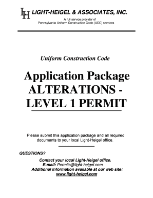 Pennsylvania Alterations Level 1 Permit