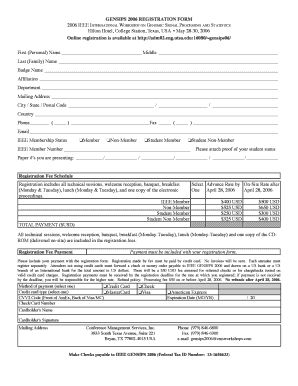 Web design proposal template - GENSIPS 2006 REGISTRATION FORM Hilton Hotel, College Station ...