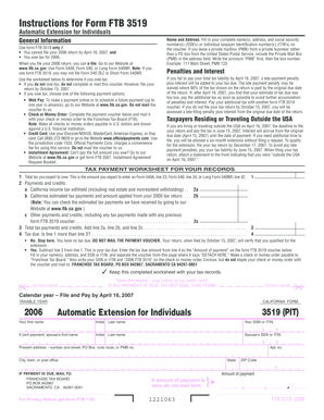 California Form FTB 3519