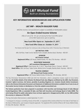 L&T MIP Wealth Builder Fund Application