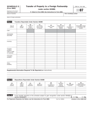 IRS Form 8865 Schedule O