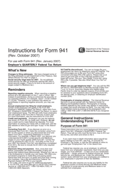 Form 941 Instructions