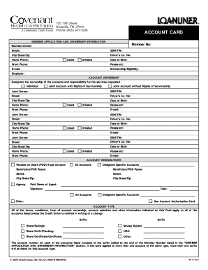 Account Card Member Application