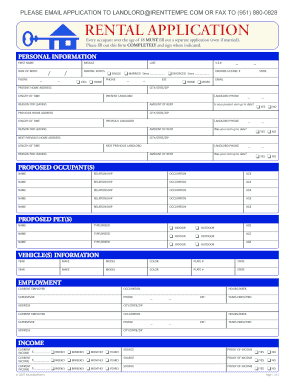 Rental Application Form