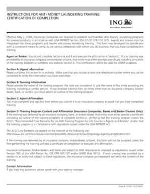 Anti-Money Laundering Training Certification