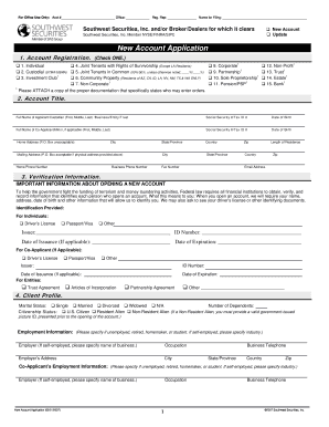 New Account Application