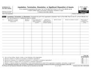 Schedule N Liquidation Form 990