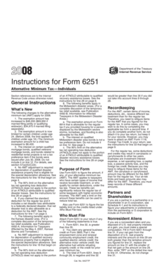 Form 6251 Instructions