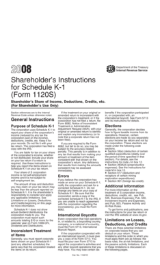 Shareholder’s Instructions for Schedule K-1 (Form 1120S)