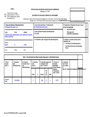 Form 4 Statement of Changes in Beneficial Ownership