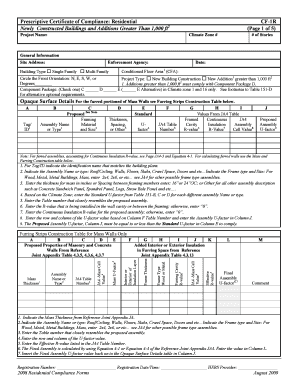 California Residential Compliance Form CF-1R