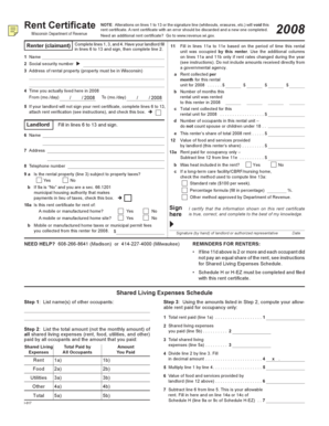 2008 Rent Certificate (pdf fillable format) - Metro Income Tax Services