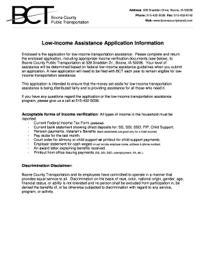 Low-income Assistance Application Information - Boone County ...