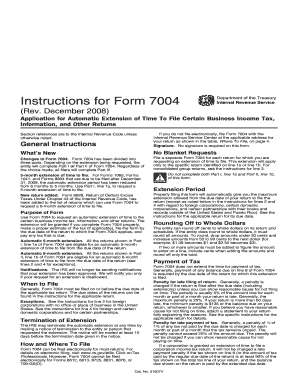 Form 7004 Instructions