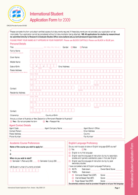 International Student Application Form