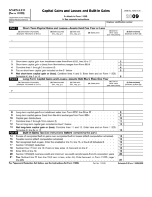 Schedule D Form 1120S