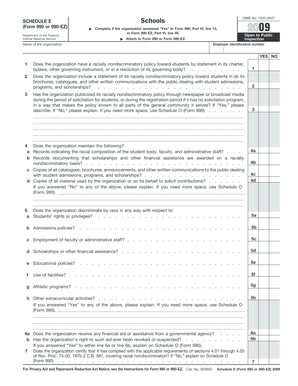 Schedule E Form 990 or 990-EZ