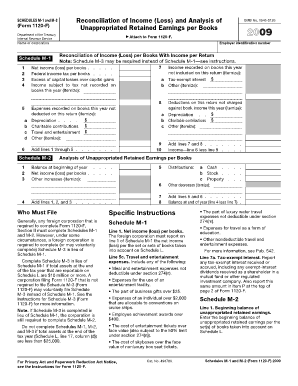 Schedule M-1 and M-2 for Form 1120-F