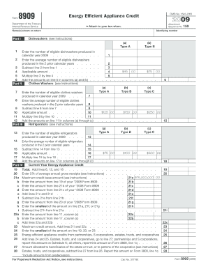 Form 8909 Energy Efficient Appliance Credit