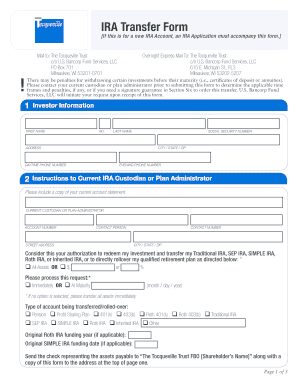 IRA Transfer Form