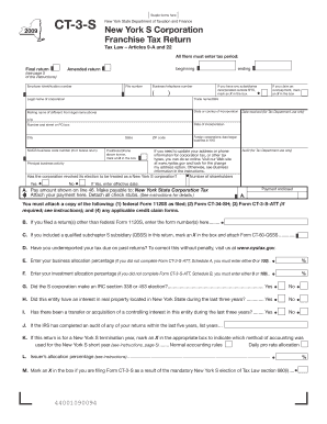 New York S Corporation Franchise Tax Return