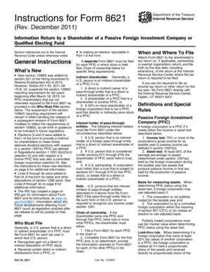 Form 8621 Instructions