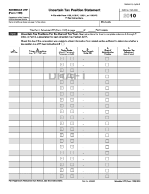 Schedule UTP Form 1120