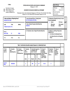 SEC Form 4 Statement of Changes in Beneficial Ownership