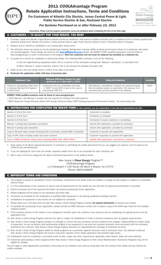 2011 COOLAdvantage Program Rebate Application