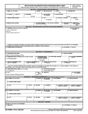US Military ID Card Application
