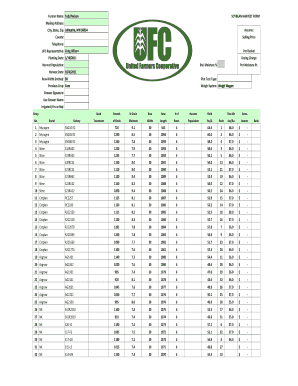 Soybean Harvest Form