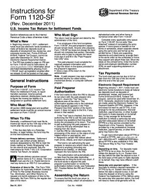 Form 1120-SF Instructions